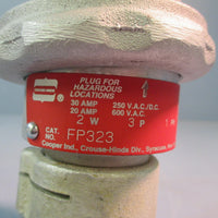 CROUSE HINDS HAZARDOUS LOCATION PLUG EXPLOSION PROOF 30 AMP FP323
