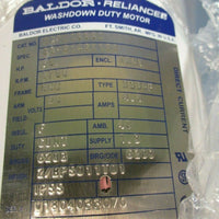 BALDOR RELIANCE WASHDOWN DUTY MOTOR .5 hp, 1750 rpm TENV CDPWD3330 56C