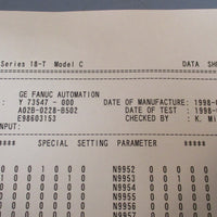 Fanuc A02B0228B50201 Controller Series 18TC