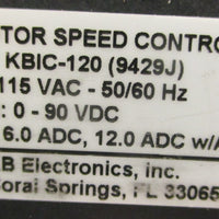 KB Electronics KBIC-120 Motor Speed Control 9429J 1/100-1/2HP @ 115VAC