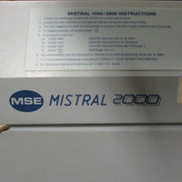 MSE Mistral 2000 Bench Top Centrifuge 600W 120V Turns On Errors For Parts/Repair