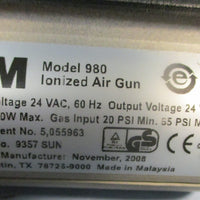 3M Model 980 Ionized Air Gun and Filter  w/ Model 13967 Power Supply