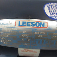LEESON C42T17NB1C 1/6 HP 3 PHASE 1725 RPM Motor H42 Frame Cat. 092015.00