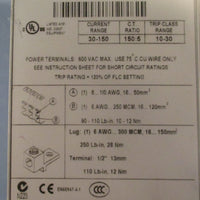 Allen Bradley 193-EEHF Overload Relay 30-150A 1000VAC Power Terminals