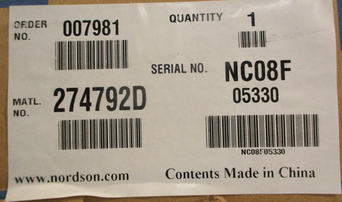 Nordson 274792D Hot Melt Adhesive Hose 6' Long 1500 PSI Max 240V 184W