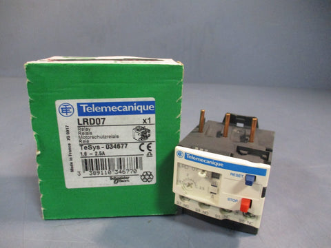 Schneider TeSys 034677 Thermal Overload Relay 1.6  2.5 A LRD07
