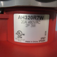 Eaton/Arrow Hart Receptacle & Inlet 20A 480VAC 60724M 41255WVS AH320R7W