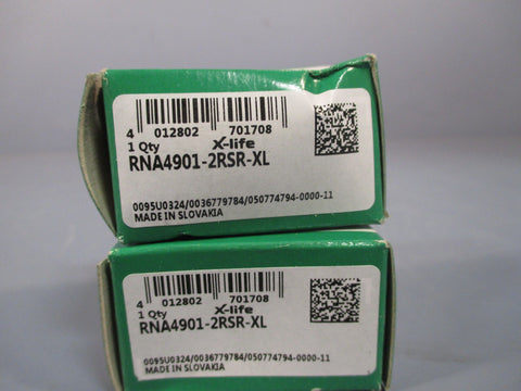 LOT OF 2 INA NEEDLE ROLLER BEARING RNA49012RSRXL