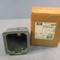 HUBBELL BB201W Back Box Pin & Sleeve Cast Aluminum Box 3/4" Hub 20A & 30A