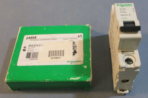 Schneider Electric 24505 C60 Mini Supplementary Protector 1P-D 8A 277VAC