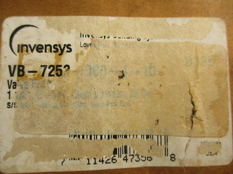Invensys VB-7253-000-4-10 Hydronic Globe Valve 5-3/8" Length Brass Two-Way