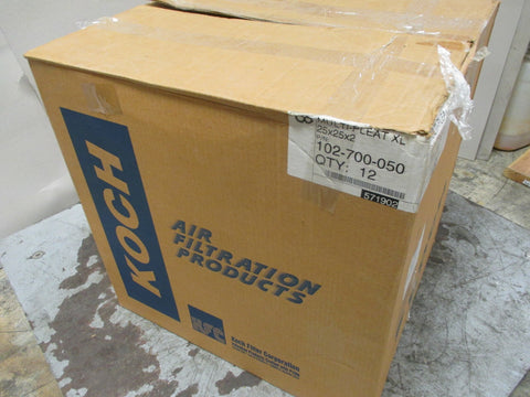 KOCH Pleated Air Filter 25x25x2 Multi Pleat XL (QTY 12) 102700050