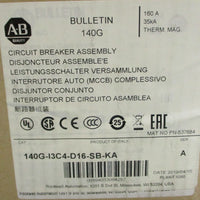 Allen Bradley 140GI3C4D16SBKA Ser A Molded Circuit Breaker 4 Pole 160A 600V