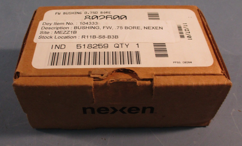 Nexen 802600 Straight Bore Bronze Bushing w/steel key
