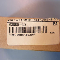 ColeParmer Instrument Temperature Switch SS 100F AD148100F