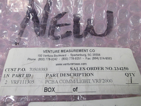 Venture Measurements VRF111305 Rev G PCB Circuit Board  Used