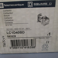 Schneider Electric, SquareD Contactor 18.5 KW LC1D40BD