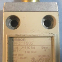 Omron D4C1602 Limit Switch Nema B300 Type 3, 4, and 13 IP67 Approx. 10' Cable L