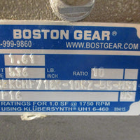 BOSTON GEAR WASHDOWN WORM SPEED REDUCER RATIO 10:1 SBKCHF718R10KZB5HS1P16