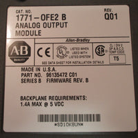 Allen Bradley 1771OFE2 B Rev. Q01 Analog Output Module Series B Used