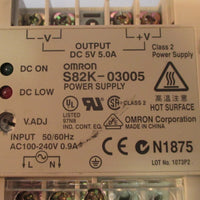 Omron Corporation S82K-03005 Class 2 Power Supply Used