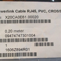 B&R X20CA0E61.00020 Ethernet Powerlink Cable RJ45, PVC, Crossover 0.20m Long