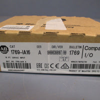 AllenBradley Compact I/O  16 PT. PLC Input Module 120VAC Ser A 1769IA16 SEALED