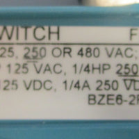 Honeywell BZE6-2RN80 Limit Switch Medium Duty Snap Action