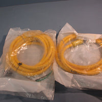 Lot of (2) Allen Bradley 889N-F3AFC-6F Ser B QD Cordset Female 3-Pin 3-Wire 6ft