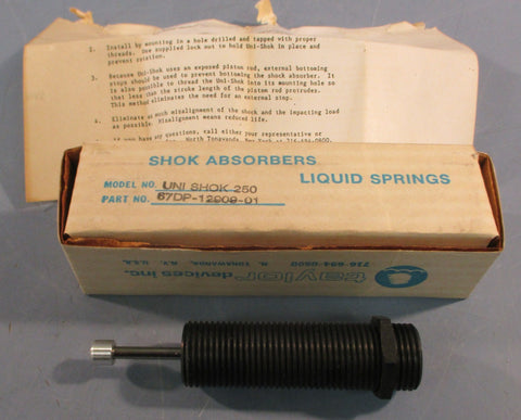 Taylor Devices inc 67DP1290901 Shock Absorber Uni Shok 250