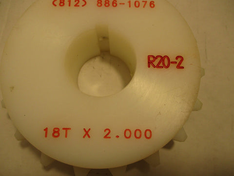 Regal Plastic Conveyor Sprocket R202 18T x 2.000 New