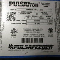 Pulsafeeder LMA2TA-VTCJ-500 Integrated Tank System w/ Dosing Pump Approx 50gal