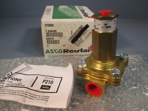 Asco Redhat Air Operated Valve 30125 PSI Serial# T645449 P210C094