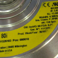 Interroll 80i Pulley Conveyor Drum Motor 3PH, 0.16HP IP66 vN: 158fpm