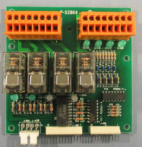 Ishida P5286B PC Relay Board DVO P5286B 4 Omron Relays 8 LED Indicators