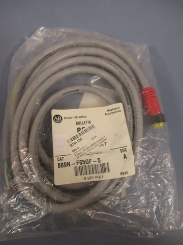 Allen-Bradley Drop/Trunk Cordset Straight Female Connector 5m Ser A 889N-F65GF-5