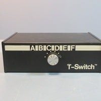 T-Switch 6 Position 7 Slot Plug Ports A - F Dial Switch Box Used