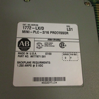 ALLEN BRADLEY MINIPLC2/16 PROCESSOR 1.25A 5VDC SER D FIRMWARE REV F 1772LX/D