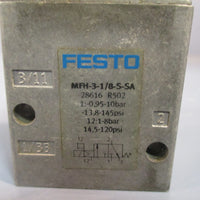 FESTO SOLENOID VALVE 28616 R502 MFH31/8SSA