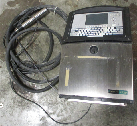 Videojet 1520 Ink Jet Coding Machine 392109-203-01 w/ Stand Sensor and Light