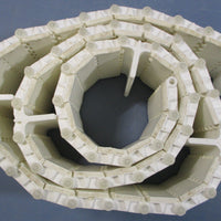 Intralox 900 Series White Conveyor Belt 3.2" W x 5.3910' L 10.8" Spacing 60 Rows