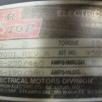 US Motors U3E2D Electric Brake Motor AD81A Shur Stop 105634109001 Rev A 958193