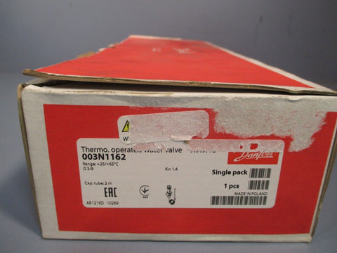 DANFOSS THERMOSTATIC OPERATED WATER VALVE +25/+65DEGREE C 003N1162