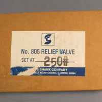 Cyrus Shank No. 805 Safety Relief Valve 805-250 1" Inlet 1-1/4" Outlet Sealed