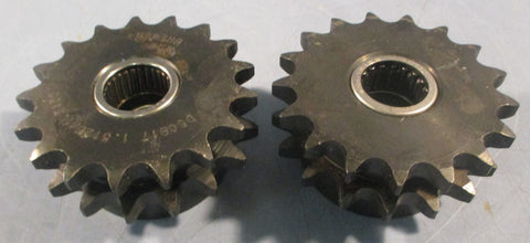 Brewer D50B17 Idler Sprocket 1" Bore 2Row 17 Teeth Per Row 13/4" W (Lot of 2)