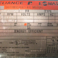Reliance Electric P56X4007RSZ Dutymaster AC Motor 1/2HP 1725RPM 3PH 5/8" Shaft