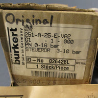 BÜRKERT 251 A 25EVA2 G11000 PN Control Pressure Valve 310 bar 026428L