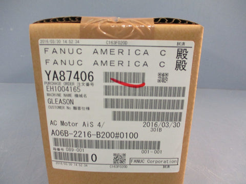 FANUC AC SERVO MOTOR AiS 4 A06B-2216-B200#0100