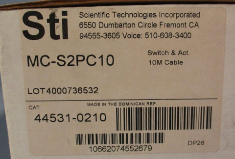 STI Scientific Technologies MC-S2PC10 Interlock Switch 44531-0210 10m Cable