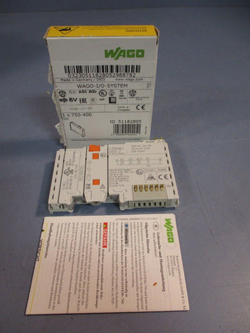 Wago 2 Channel Input/Output Module 24vdc 750-400